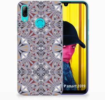 B2Ctelecom Huawei P Smart 2019 TPU Hoesje Design Flower Tiles