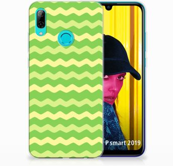 B2Ctelecom Huawei P Smart 2019 TPU Hoesje Design Waves Green