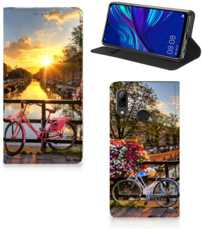 B2Ctelecom Huawei P Smart (2019) Uniek Standcase Hoesje Amsterdamse Grachten