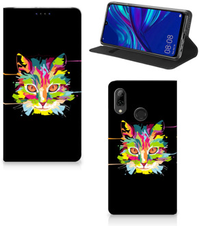 B2Ctelecom Huawei P Smart (2019) Uniek Standcase Hoesje Cat Color