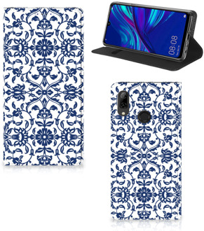 B2Ctelecom Huawei P Smart (2019) Uniek Standcase Hoesje Flower Blue