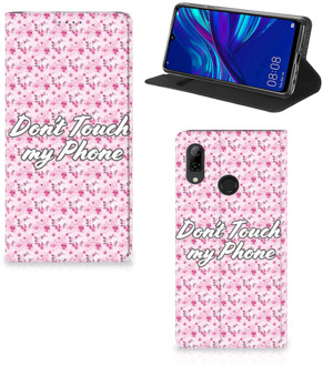 B2Ctelecom Huawei P Smart (2019) Uniek Standcase Hoesje Flowers Pink DTMP