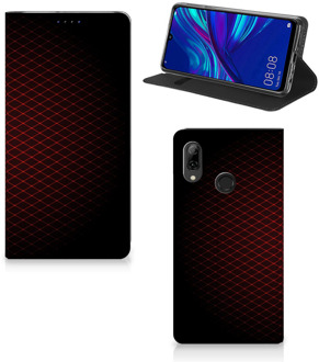 B2Ctelecom Huawei P Smart (2019) Uniek Standcase Hoesje Geruit Rood