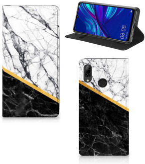 B2Ctelecom Huawei P Smart (2019) Uniek Standcase Hoesje Marble White Black