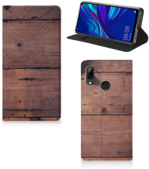 B2Ctelecom Huawei P Smart (2019) Uniek Standcase Hoesje Old Wood