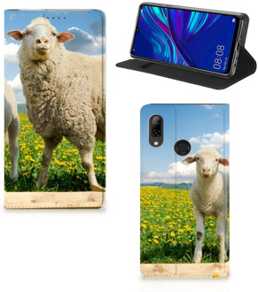 B2Ctelecom Huawei P Smart (2019) Uniek Standcase Hoesje Schaap en Lammetje