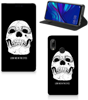 B2Ctelecom Huawei P Smart (2019) Uniek Standcase Hoesje Skull Eyes