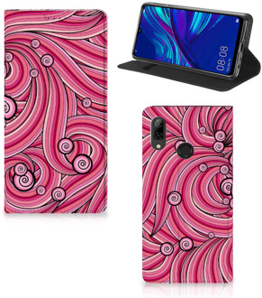 B2Ctelecom Huawei P Smart (2019) Uniek Standcase Hoesje Swirl Pink