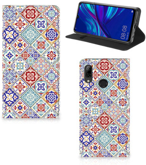 B2Ctelecom Huawei P Smart (2019) Uniek Standcase Hoesje Tiles Color