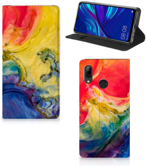 B2Ctelecom Huawei P Smart (2019) Uniek Standcase Hoesje Watercolor Dark