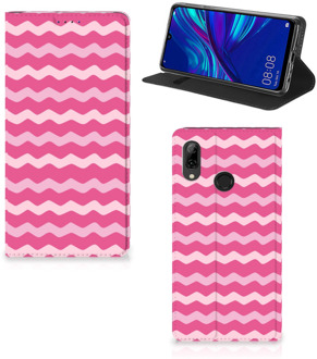 B2Ctelecom Huawei P Smart (2019) Uniek Standcase Hoesje Waves Pink