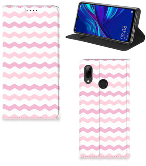 B2Ctelecom Huawei P Smart (2019) Uniek Standcase Hoesje Waves Roze