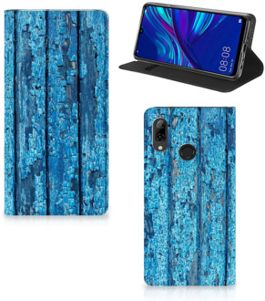 B2Ctelecom Huawei P Smart (2019) Uniek Standcase Hoesje Wood Blue