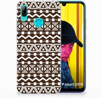 B2Ctelecom Huawei P Smart 2019 Uniek TPU Hoesje Aztec Brown