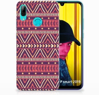 B2Ctelecom Huawei P Smart 2019 Uniek TPU Hoesje Aztec Purple