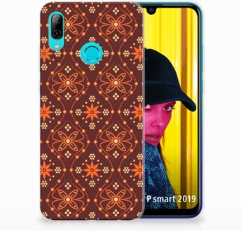 B2Ctelecom Huawei P Smart 2019 Uniek TPU Hoesje Batik Brown