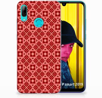 B2Ctelecom Huawei P Smart 2019 Uniek TPU Hoesje Batik Red