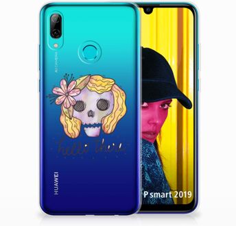 B2Ctelecom Huawei P Smart 2019 Uniek TPU Hoesje Boho Skull