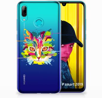 B2Ctelecom Huawei P Smart 2019 Uniek TPU Hoesje Cat Color