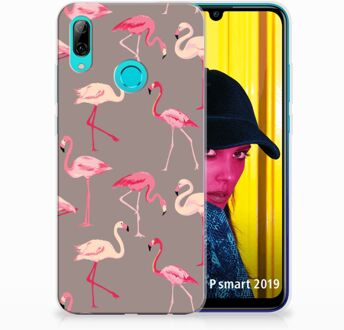 B2Ctelecom Huawei P Smart 2019 Uniek TPU Hoesje Flamingo