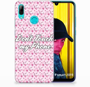 B2Ctelecom Huawei P Smart 2019 Uniek TPU Hoesje Flowers Pink DTMP