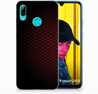 B2Ctelecom Huawei P Smart 2019 Uniek TPU Hoesje Geruit Rood