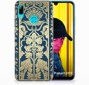 B2Ctelecom Huawei P Smart 2019 Uniek TPU Hoesje Golden Flowers