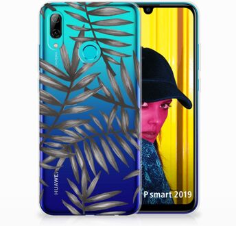 B2Ctelecom Huawei P Smart 2019 Uniek TPU Hoesje Leaves Grey