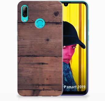 B2Ctelecom Huawei P Smart 2019 Uniek TPU Hoesje Old Wood