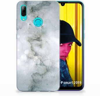 B2Ctelecom Huawei P Smart 2019 Uniek TPU Hoesje Painting Grey