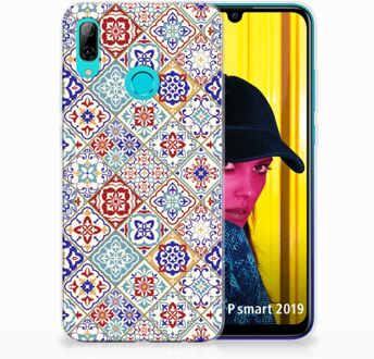 B2Ctelecom Huawei P Smart 2019 Uniek TPU Hoesje Tiles Color