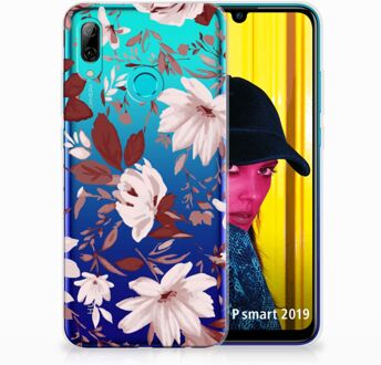 B2Ctelecom Huawei P Smart 2019 Uniek TPU Hoesje Watercolor Flowers