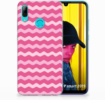 B2Ctelecom Huawei P Smart 2019 Uniek TPU Hoesje Waves Pink