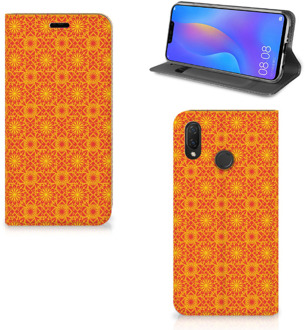 B2Ctelecom Huawei P Smart Plus Standcase Hoesje Design Batik Orange