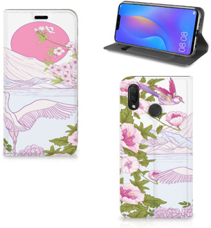 B2Ctelecom Huawei P Smart Plus Standcase Hoesje Design Bird Standing