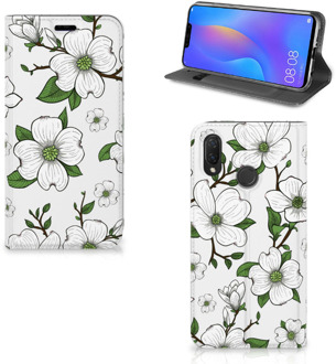 B2Ctelecom Huawei P Smart Plus Standcase Hoesje Design Dogwood Flowers