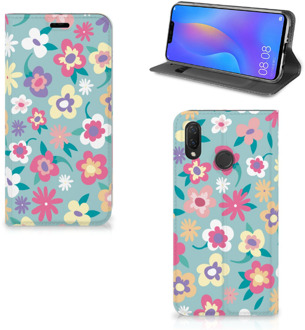 B2Ctelecom Huawei P Smart Plus Standcase Hoesje Design Flower Power