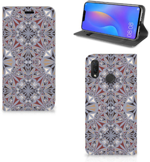 B2Ctelecom Huawei P Smart Plus Standcase Hoesje Design Flower Tiles