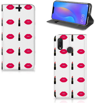 B2Ctelecom Huawei P Smart Plus Standcase Hoesje Design Lipstick Kiss