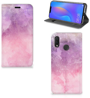 B2Ctelecom Huawei P Smart Plus Standcase Hoesje Design Pink Purple Paint