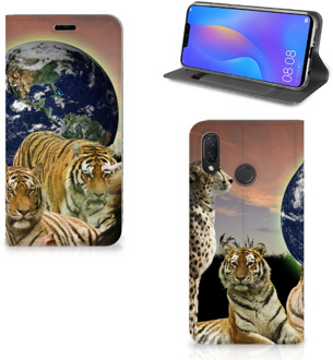 B2Ctelecom Huawei P Smart Plus Standcase Hoesje Design Roofdieren