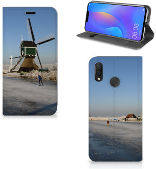 B2Ctelecom Huawei P Smart Plus Standcase Hoesje Design Schaatsers