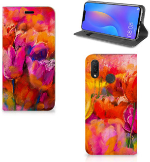 B2Ctelecom Huawei P Smart Plus Standcase Hoesje Design Tulpen