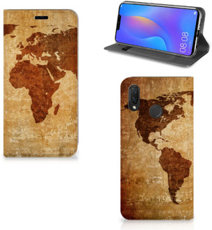 B2Ctelecom Huawei P Smart Plus Standcase Hoesje Design Wereldkaart