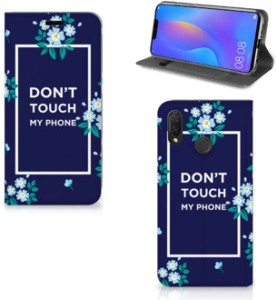 B2Ctelecom Huawei P Smart Plus Standcase Hoesje Flowers Blue DTMP