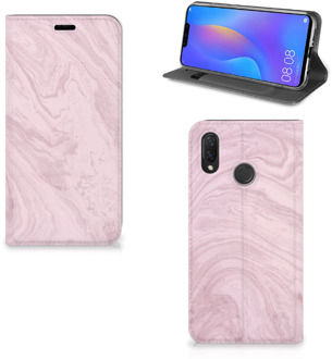 B2Ctelecom Huawei P Smart Plus Standcase Hoesje Marble Pink