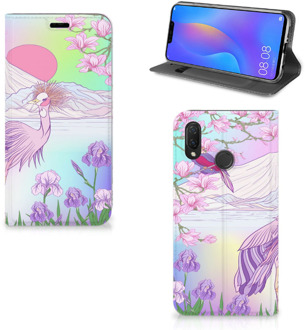 B2Ctelecom Huawei P Smart Plus Uniek Standcase Hoesje Bird