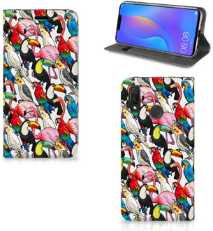 B2Ctelecom Huawei P Smart Plus Uniek Standcase Hoesje Birds