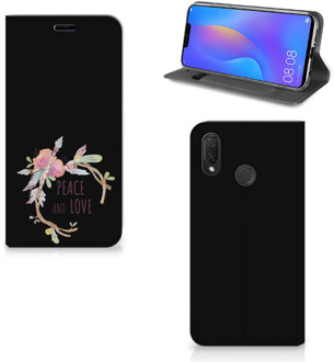 B2Ctelecom Huawei P Smart Plus Uniek Standcase Hoesje Boho Text