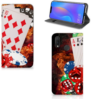 B2Ctelecom Huawei P Smart Plus Uniek Standcase Hoesje Casino